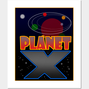 Planet X with orbit design Posters and Art